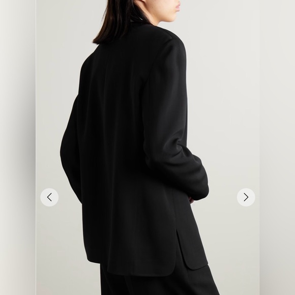 THE ROW black Alda blazer jacket double breasted shawl lapels New w/tags $2800 - Picture 15 of 16